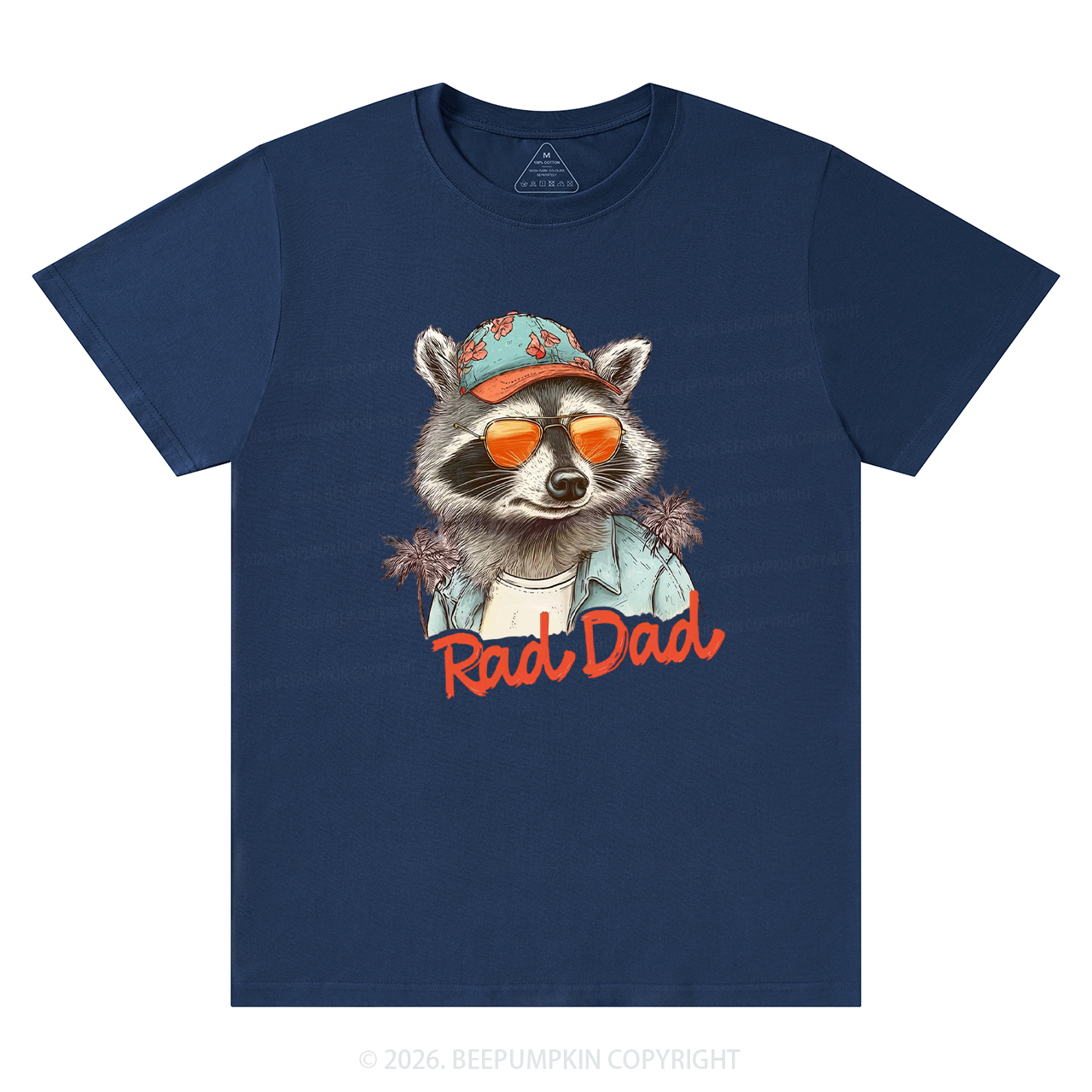 Retro Rad Dad Funny Raccoon T-Shirts
