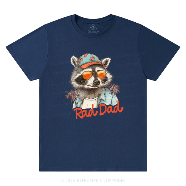Retro Rad Dad Funny Raccoon T-Shirts