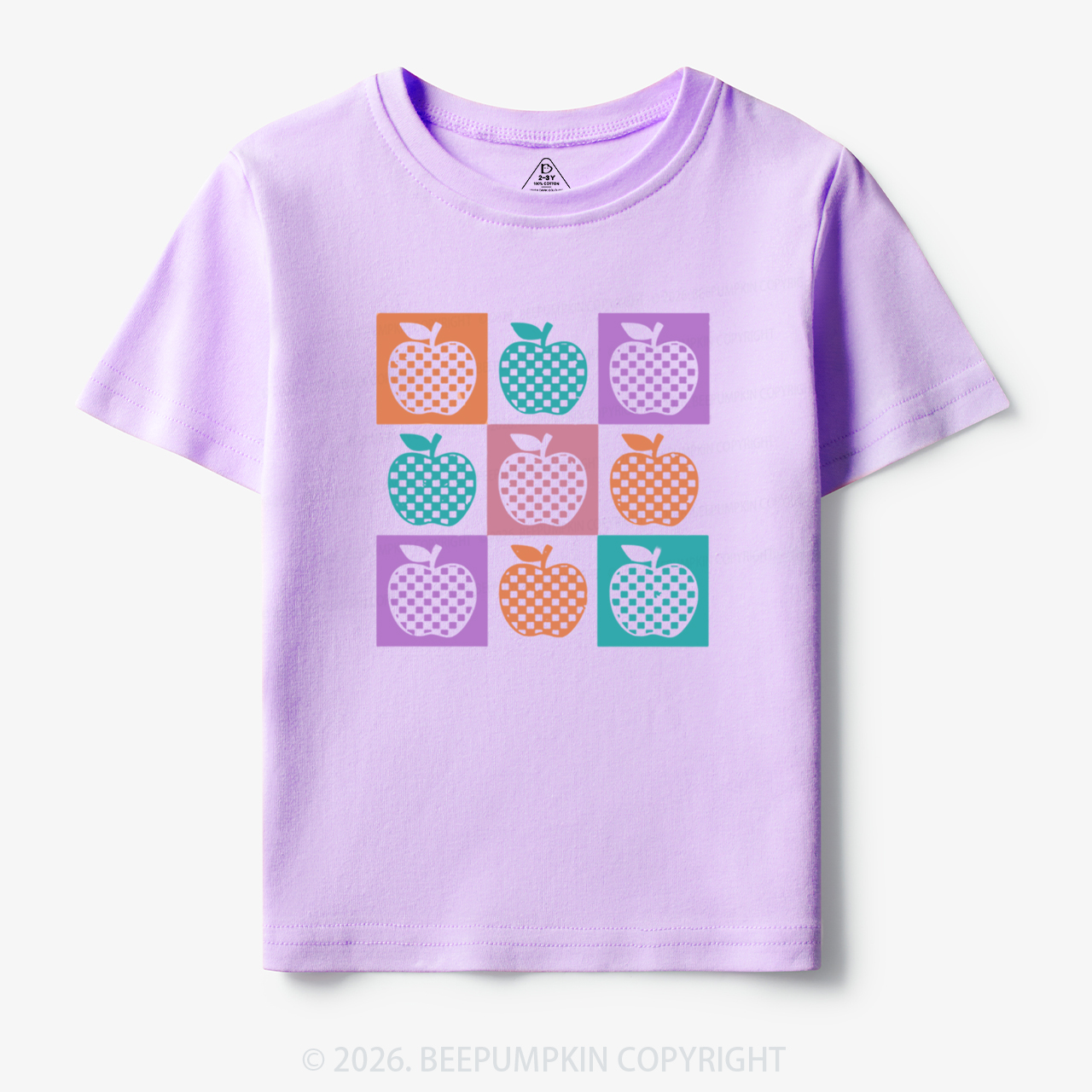 Retro Checkered Apple Toddler&Kid's Tees