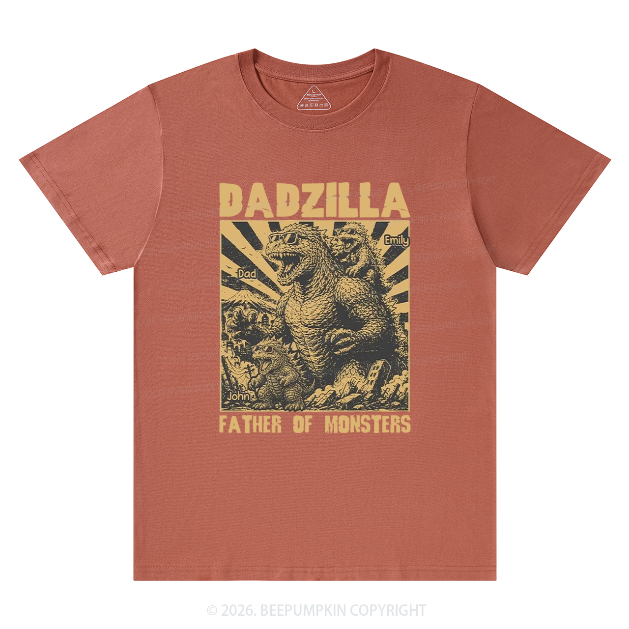 Personalized Dadzilla Father Of Monster T-Shirts