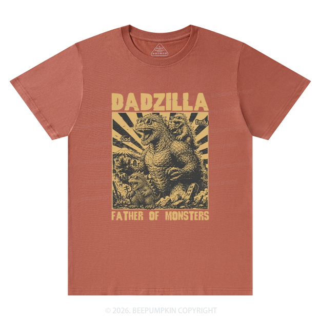 Personalized Dadzilla Father Of Monster T-Shirts