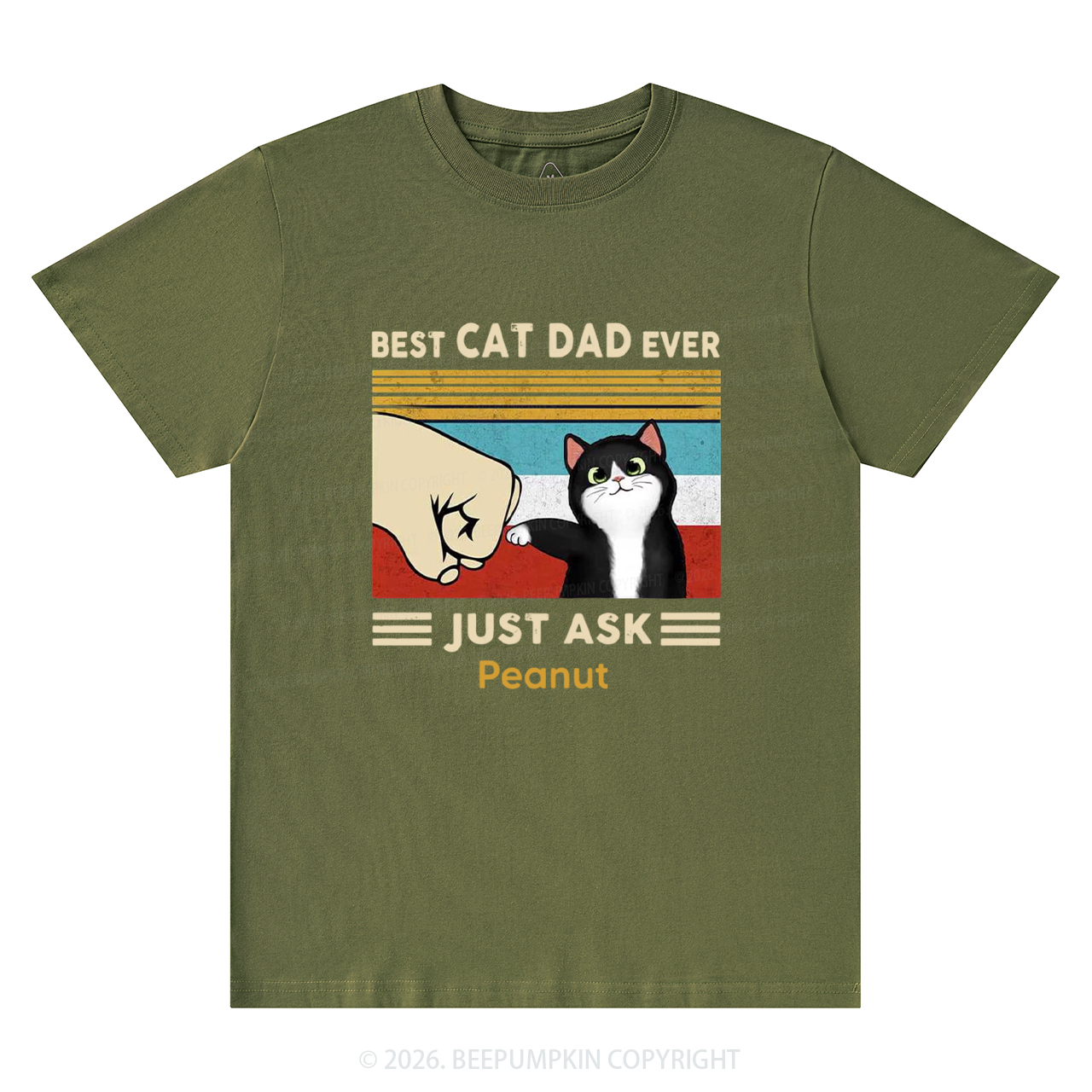 Personalized Best Cat Dad Ever T-Shirts