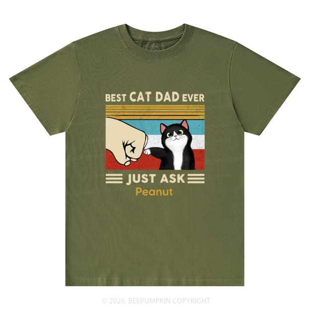 Personalized Best Cat Dad Ever T-Shirts