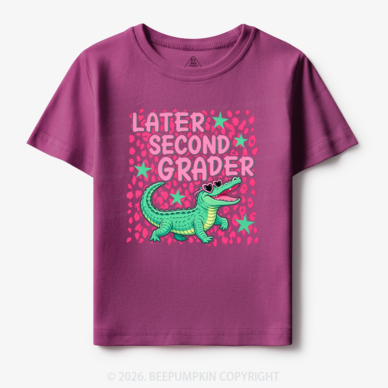 Pink Leopard Print Later Back to School Toddler&Kid's Tees