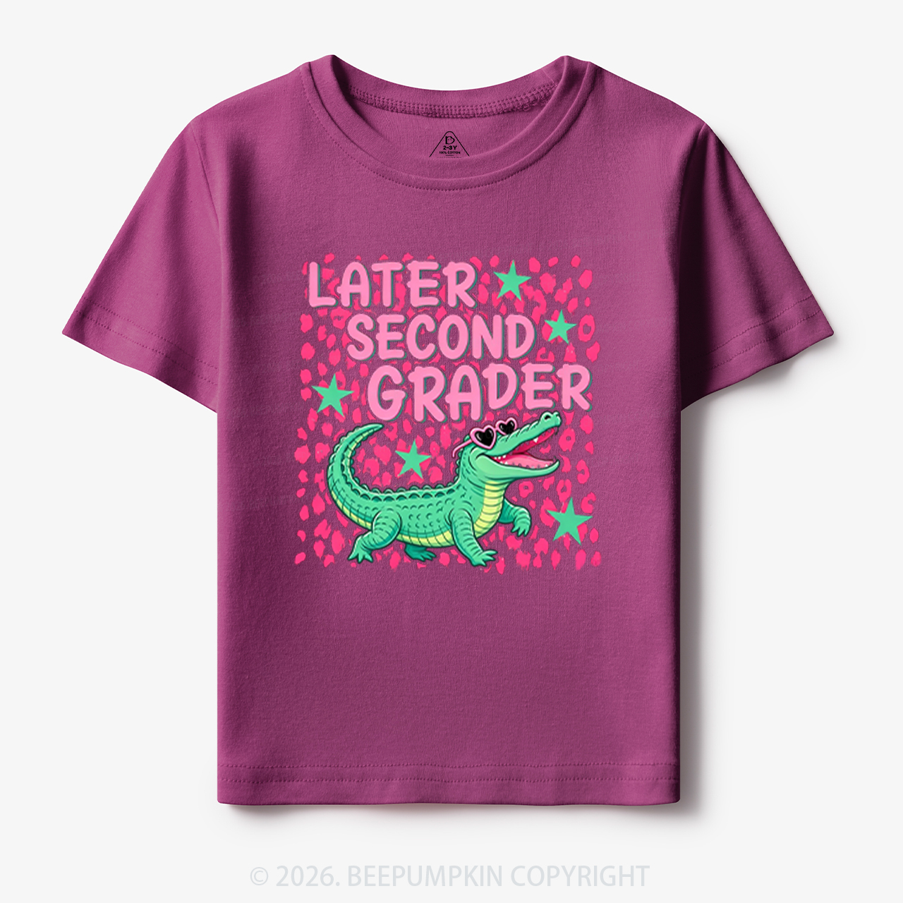 Pink Leopard Print Later Back to School Toddler&Kid's Tees