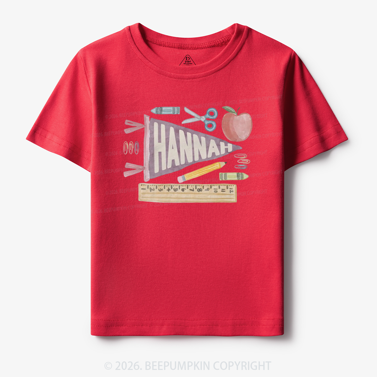 Personalized Name Pennant Back to School Toddler&Kid's Tees