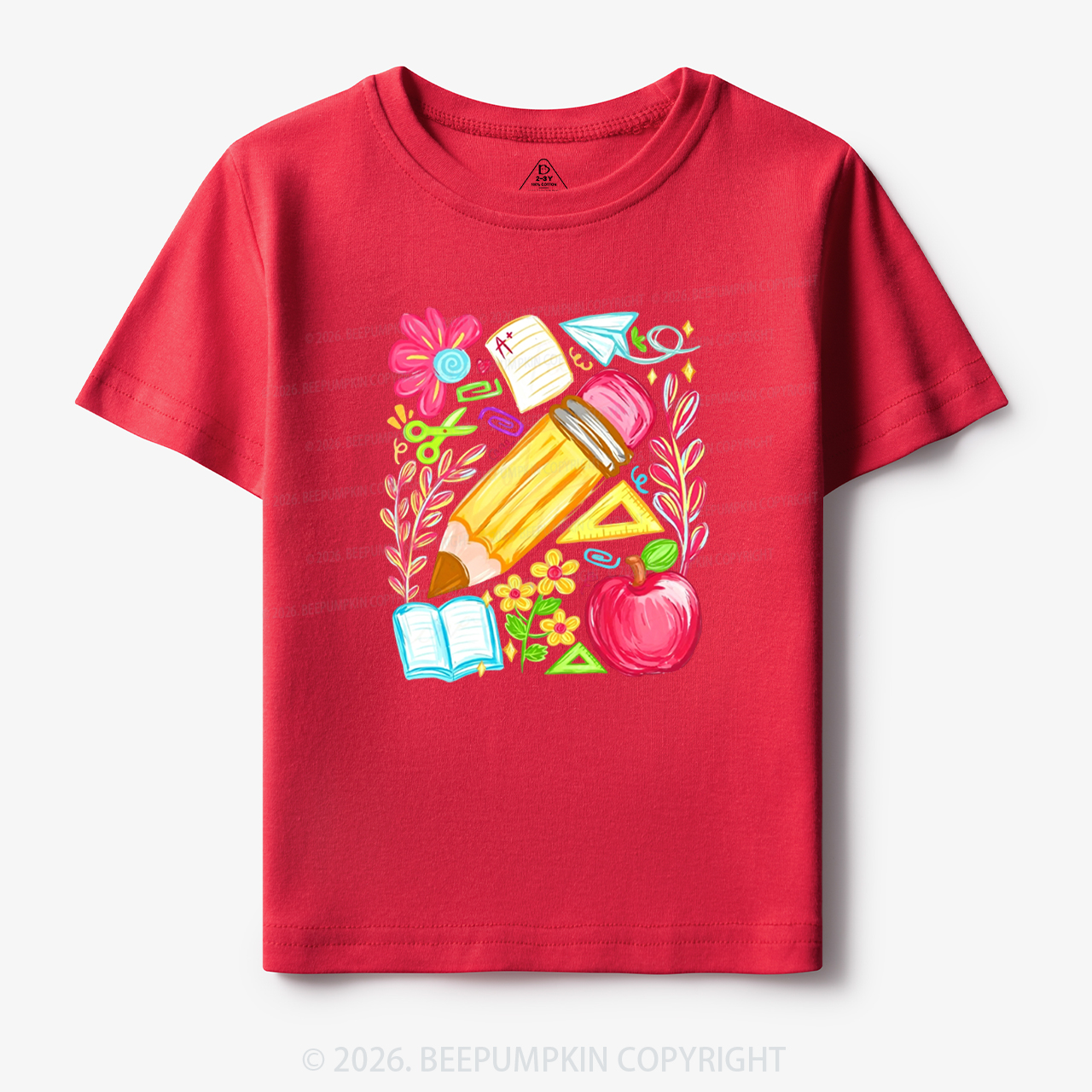 Boho Floral Pencil Coquette Back To School Toddler&Kid's Tees