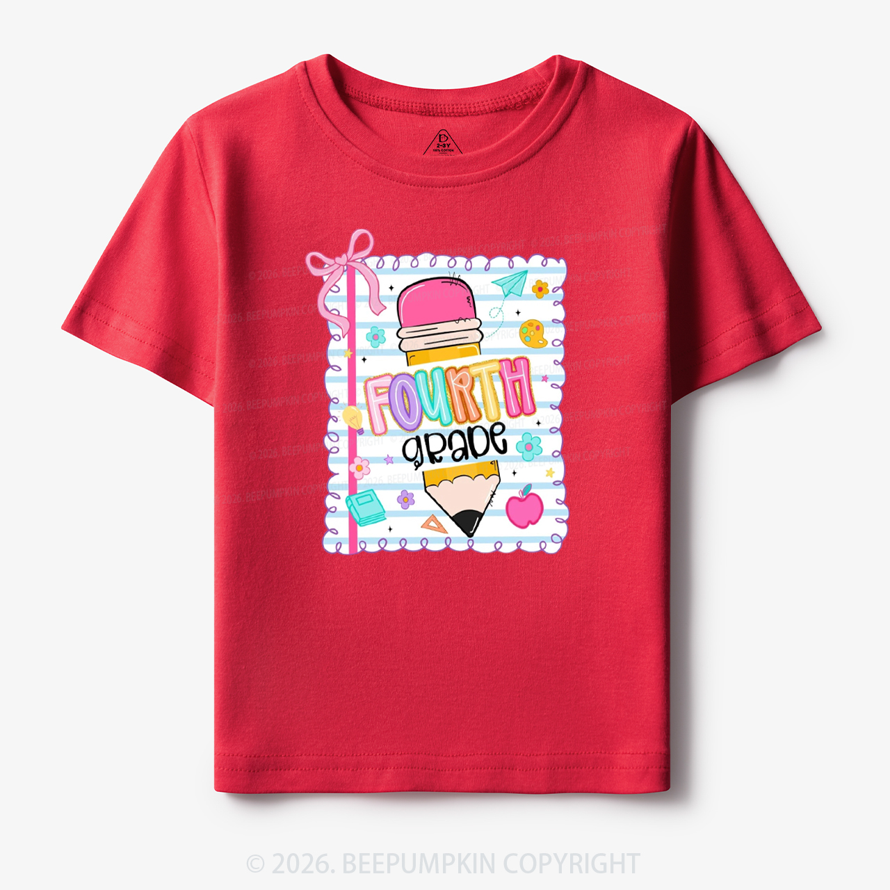 Back To School Pencil Coquette Bow Grades Toddler&Kid's Tees
