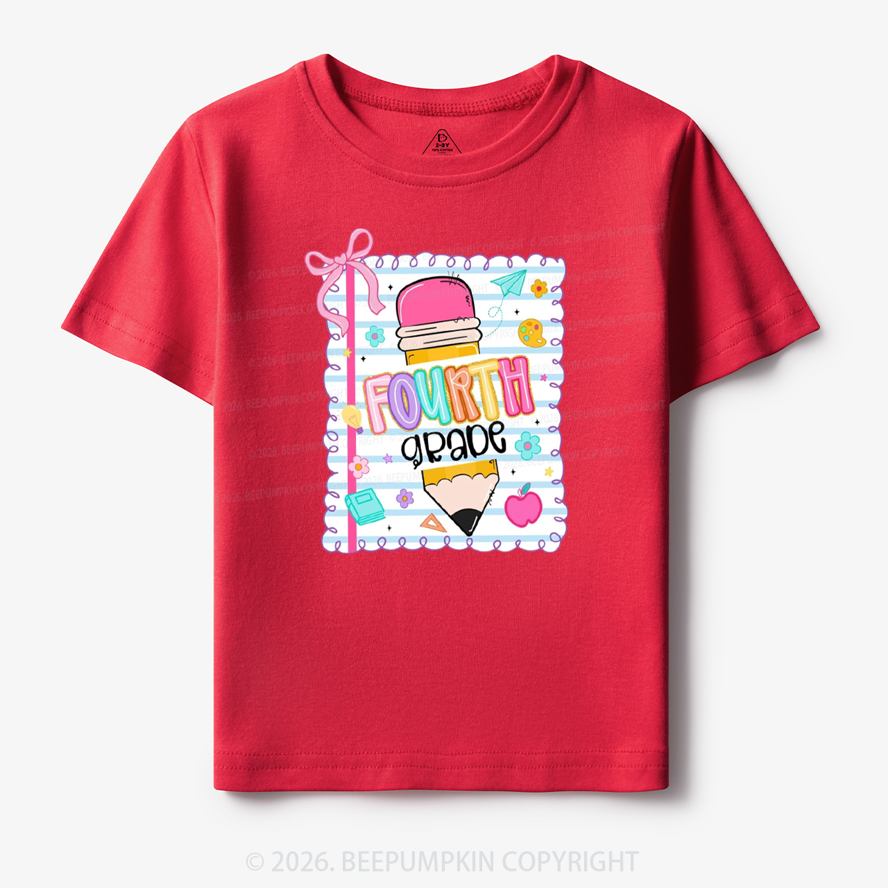 Back To School Pencil Coquette Bow Grades Toddler&Kid's Tees