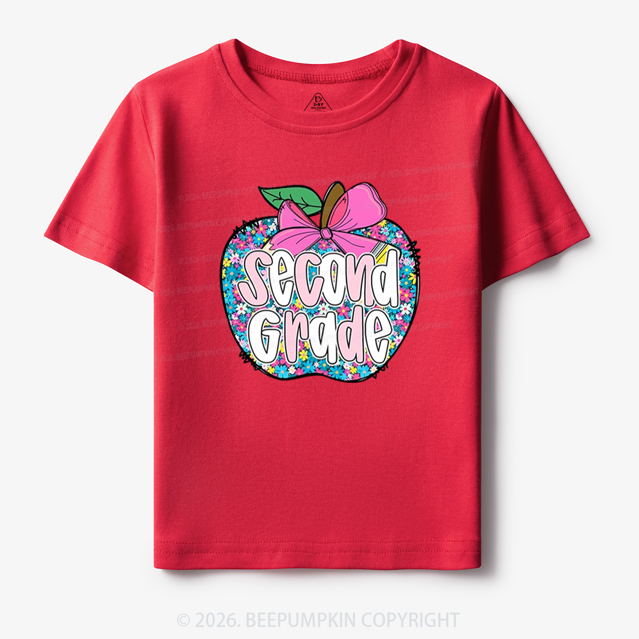 Preppy Back to School Coquette Retro Apple Toddler&Kid's Tees