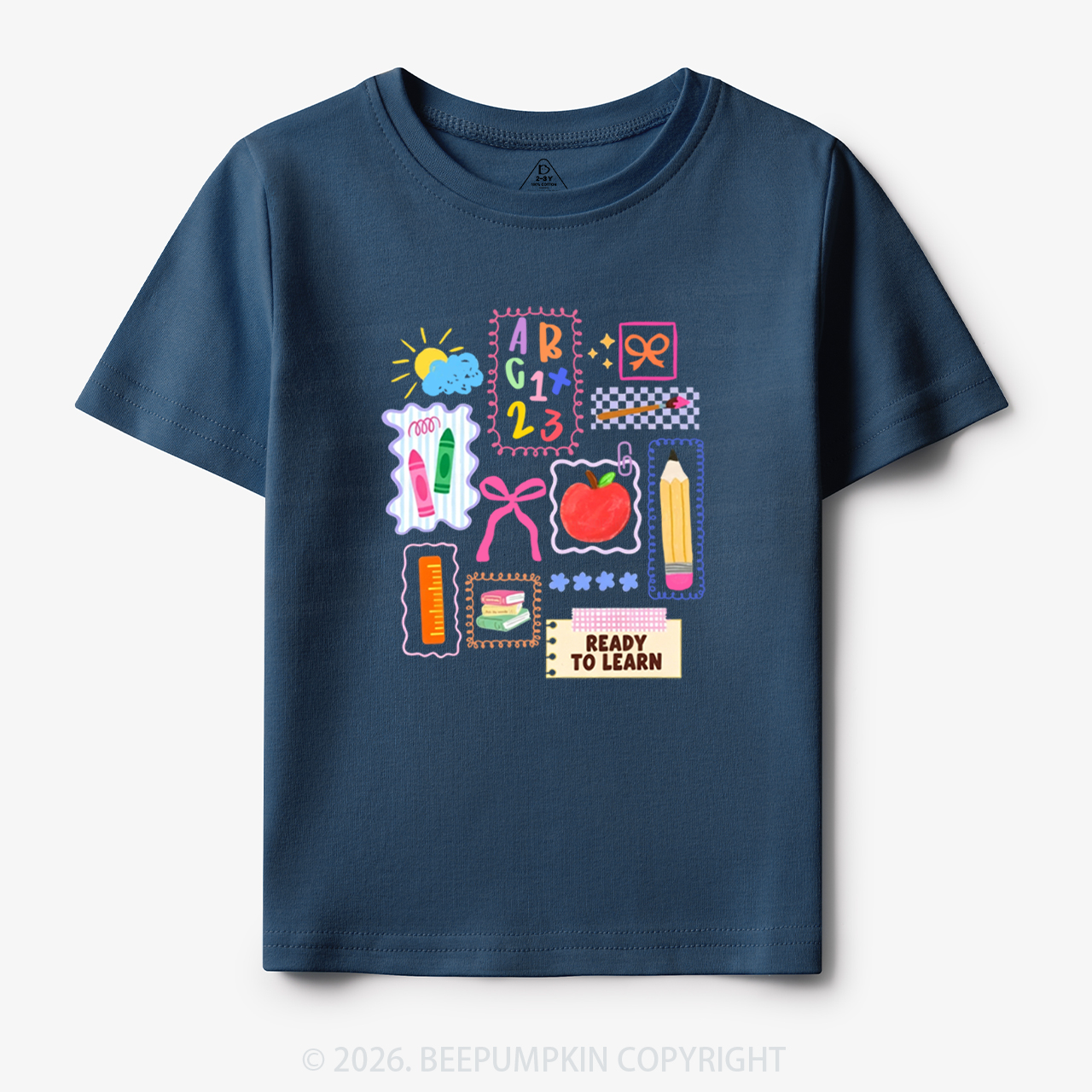 Ready To Learn Whimsical Pencil Bow Toddler&Kid's Tees