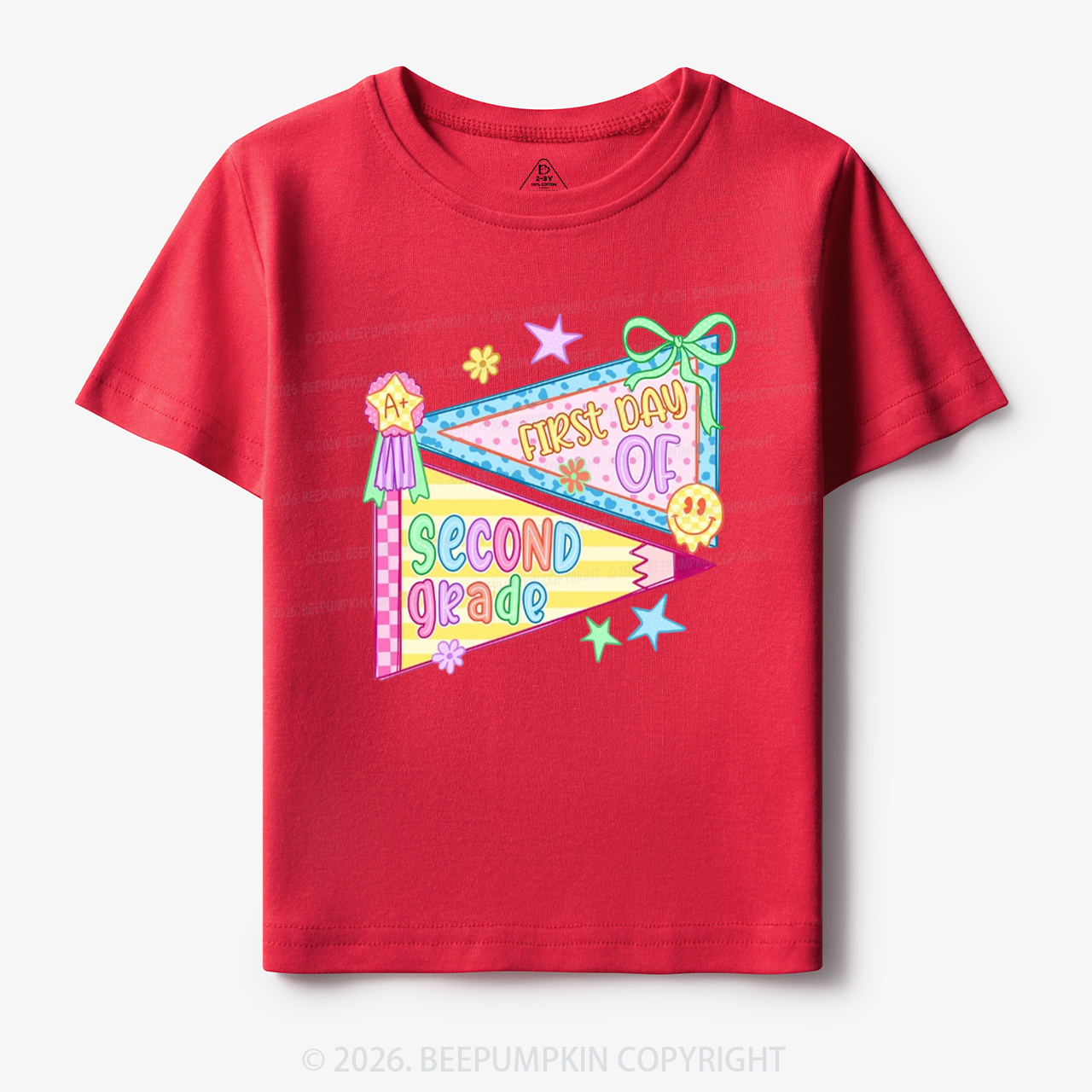 Floral Apple Pre-k 1st/2nd/3rd/4th/5th Grade Toddler&Kid's Tees