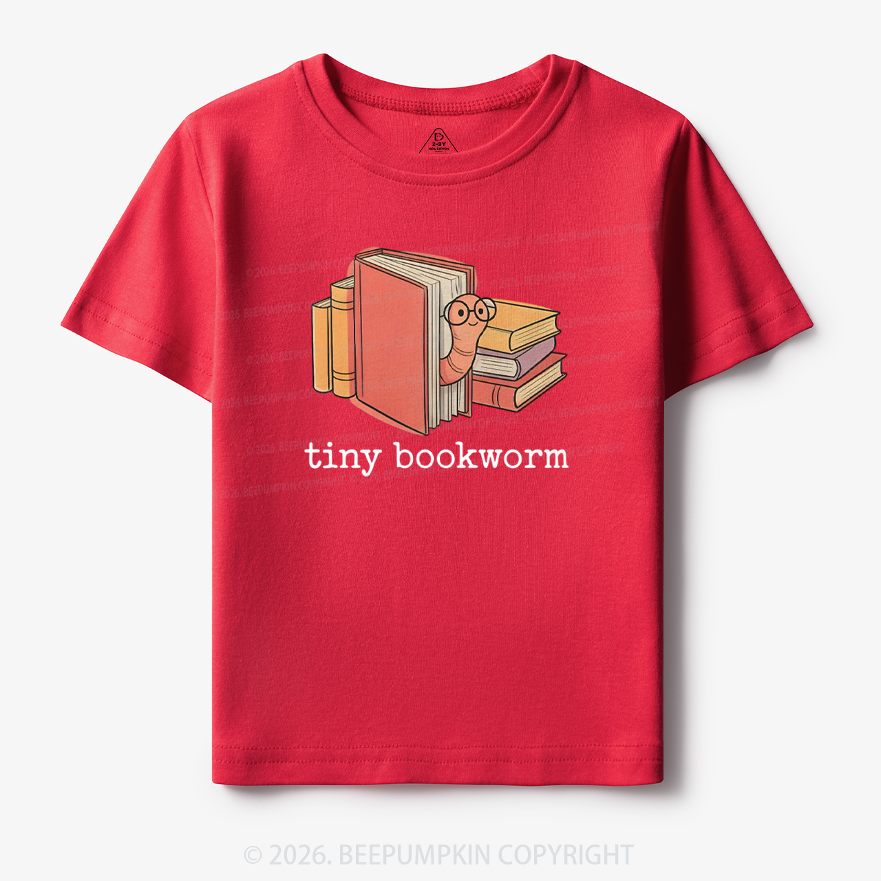 Tiny Bookworm Cute Book Lover Toddler&Kid's Tees
