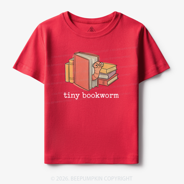 Tiny Bookworm Cute Book Lover Toddler&Kid's Tees