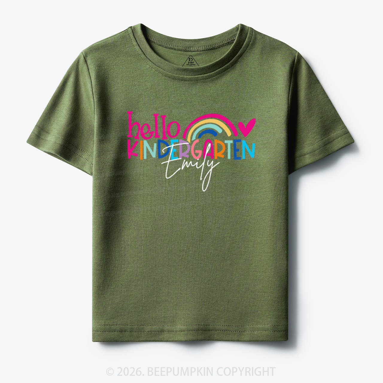 Personalized Name Rainbow Hello Kindergarten Toddler&Kid's Tees