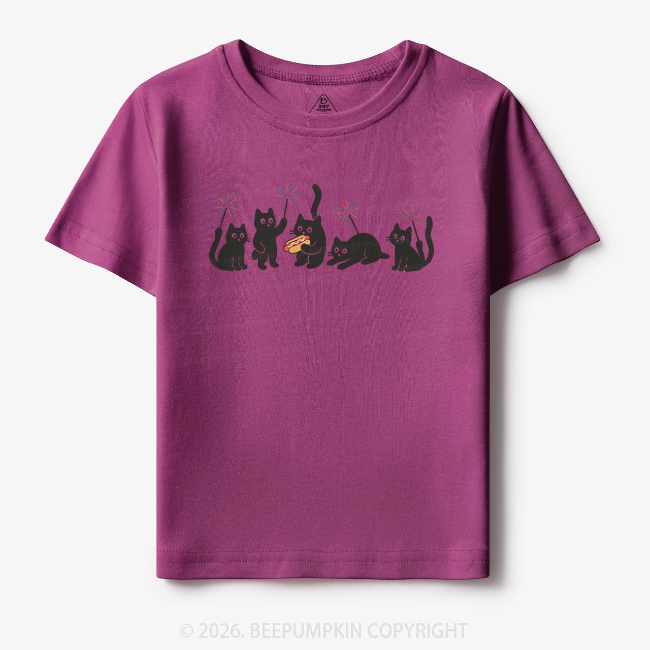 4th of July Funny Black Cats Toddler&Kid's Tees