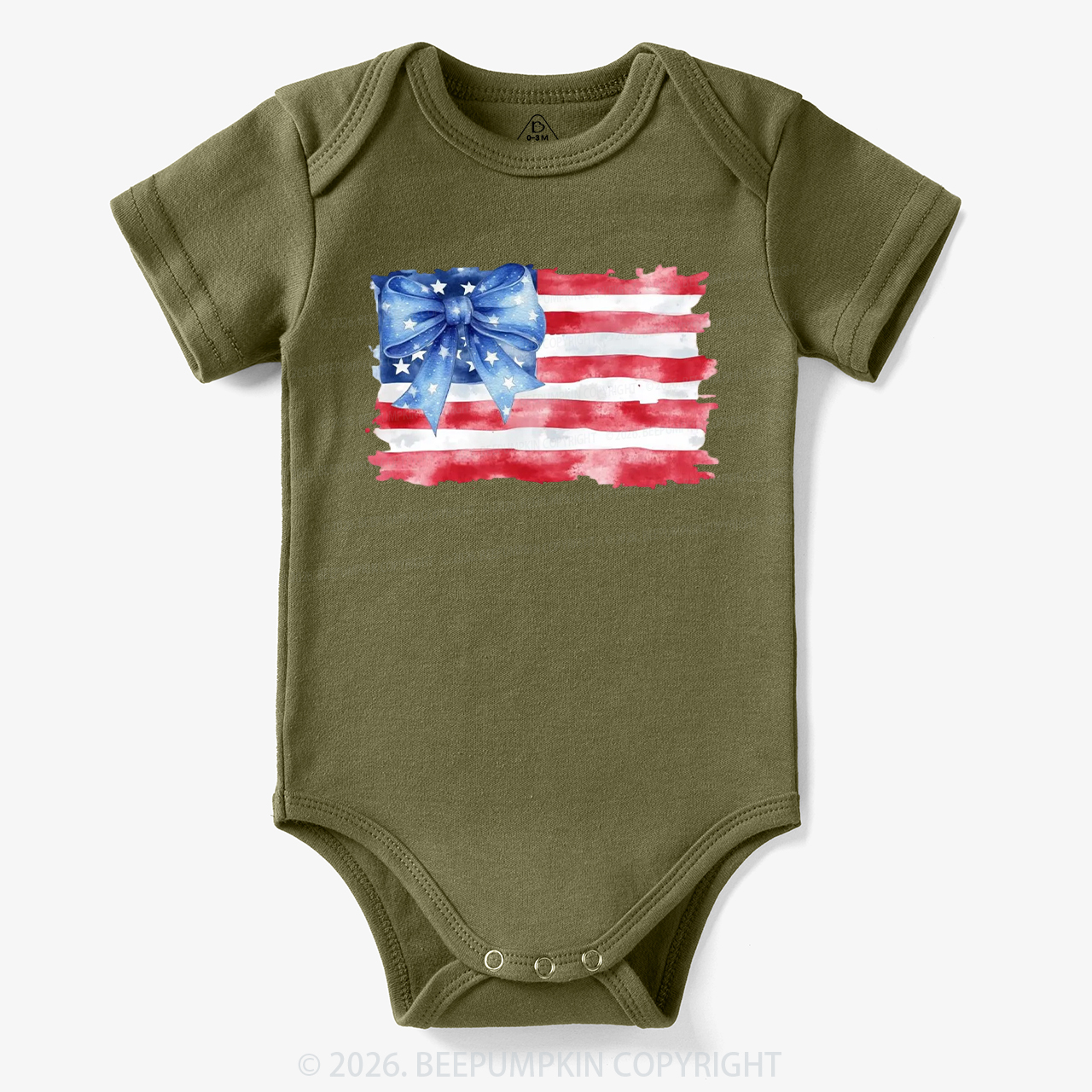 4th of July American Flag Bodysuit