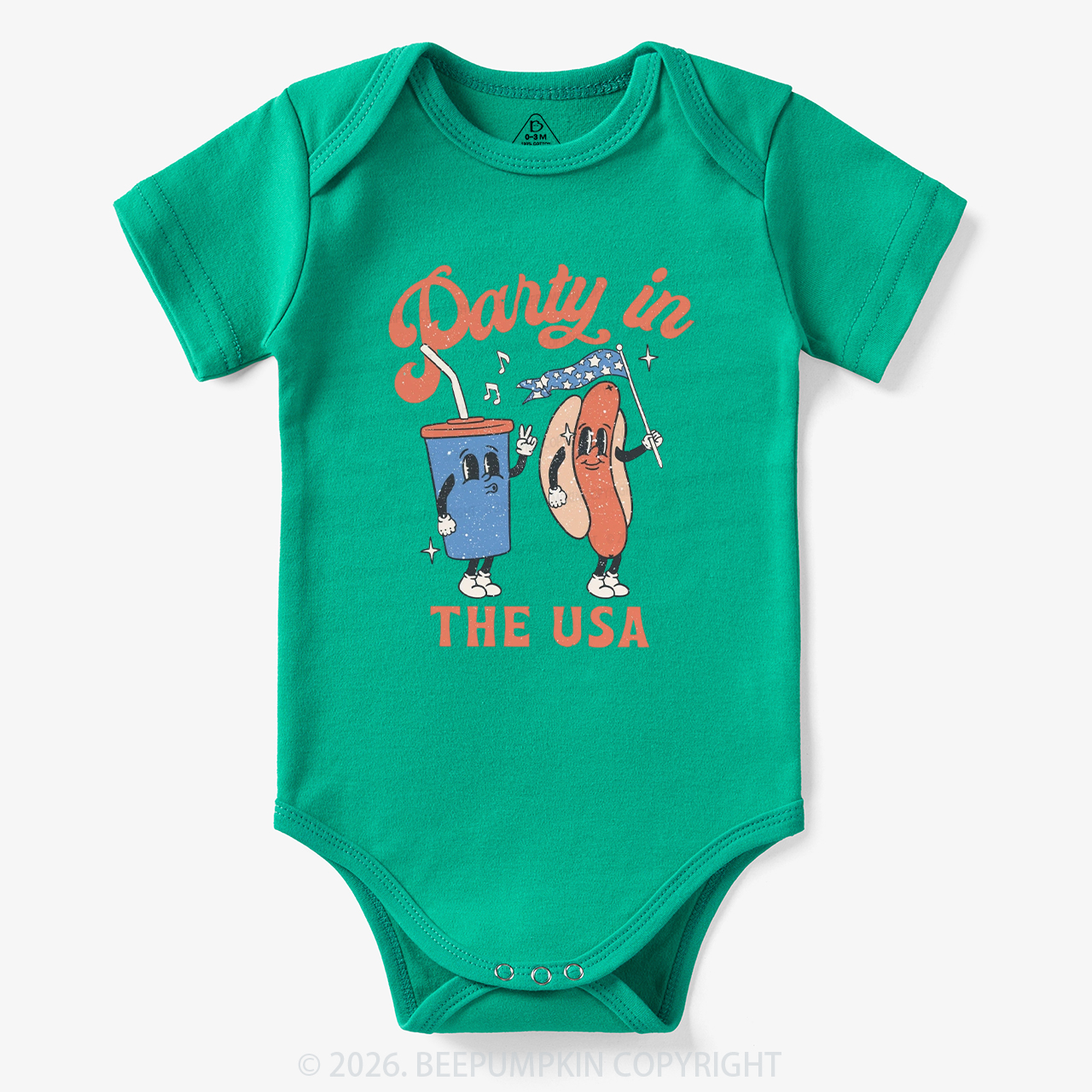 Party In The USA Hot Dog And Drink Bodysuit
