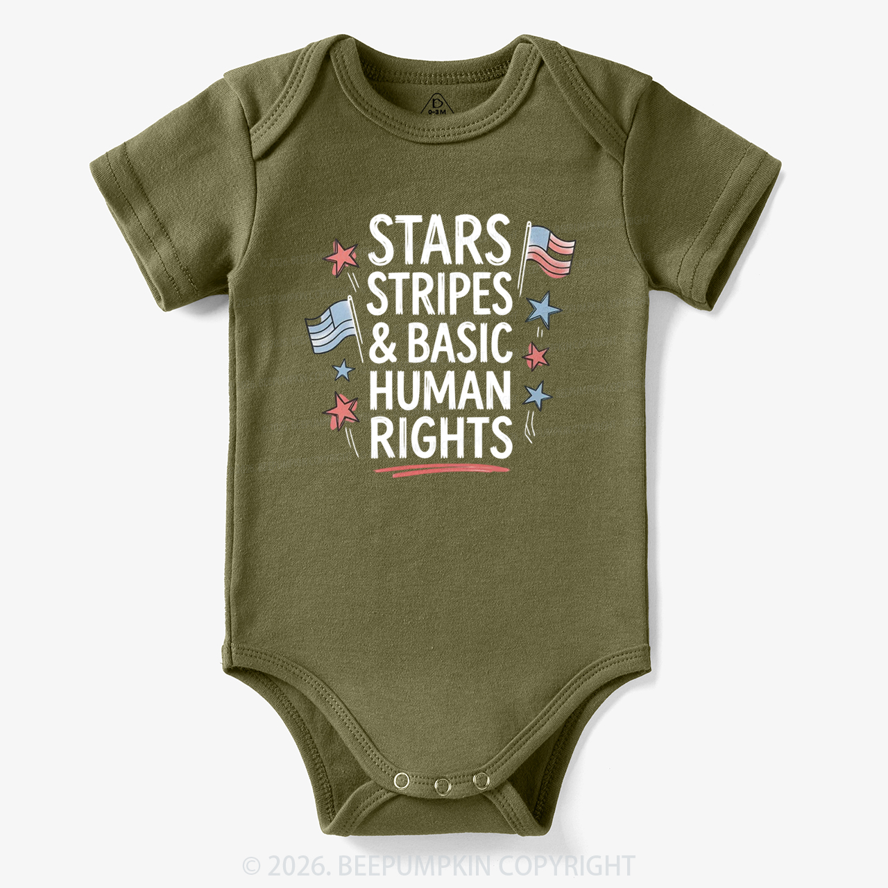 Stars Stripes Patriotic 4th Of July Bodysuit