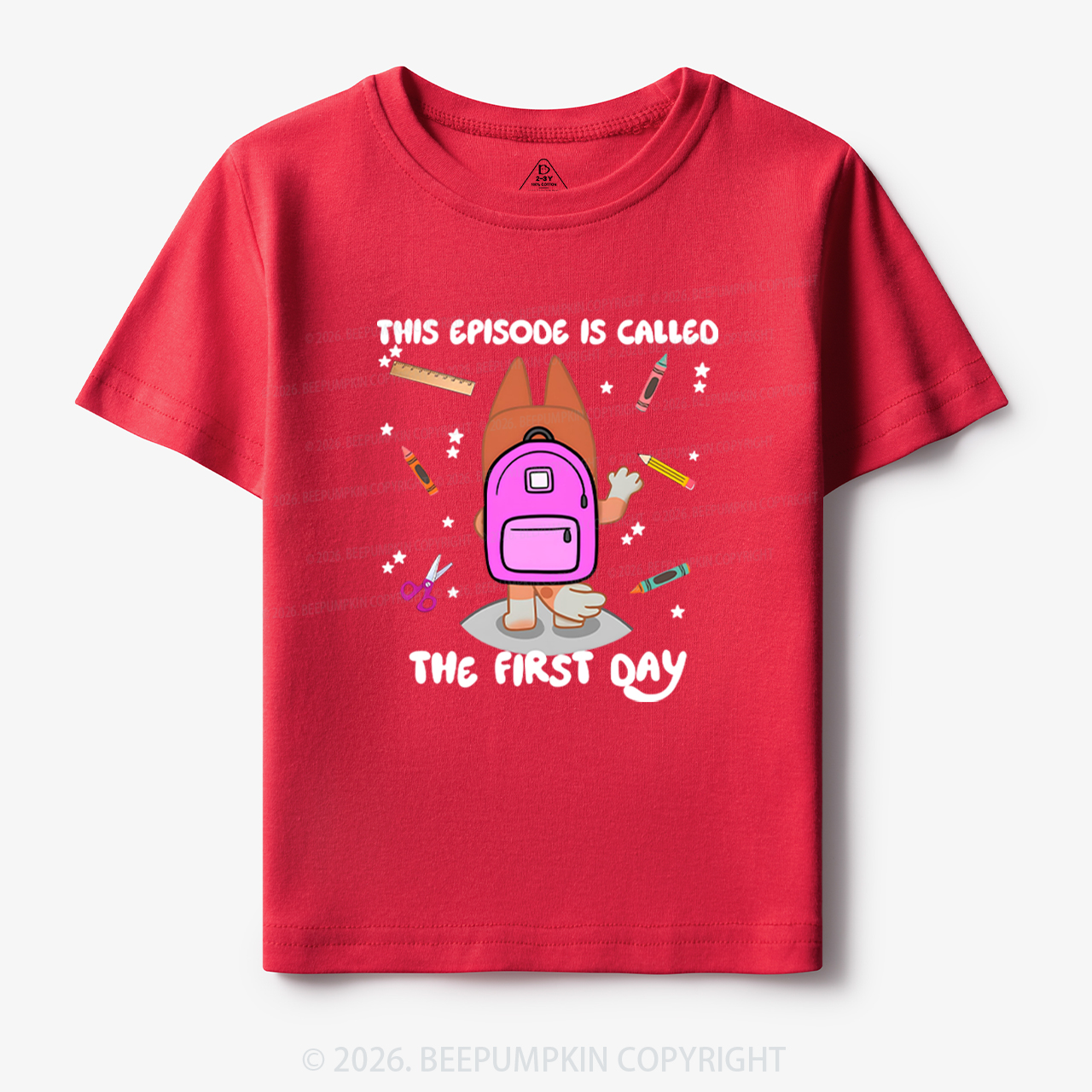 Personalized Back To School Dog Toddler&Kids Tees