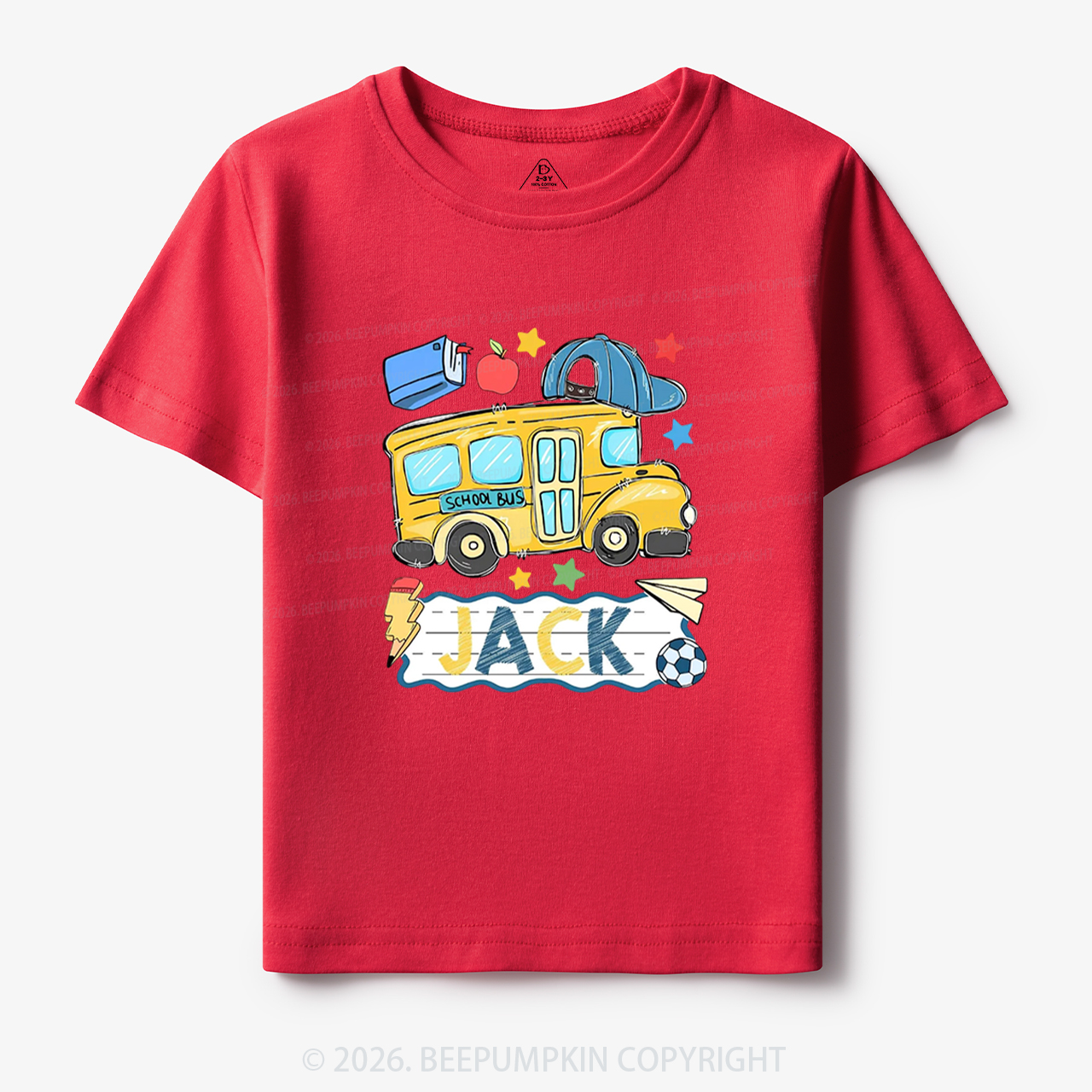 Personalized Name School Bus Back To School Toddler&Kid's Tees
