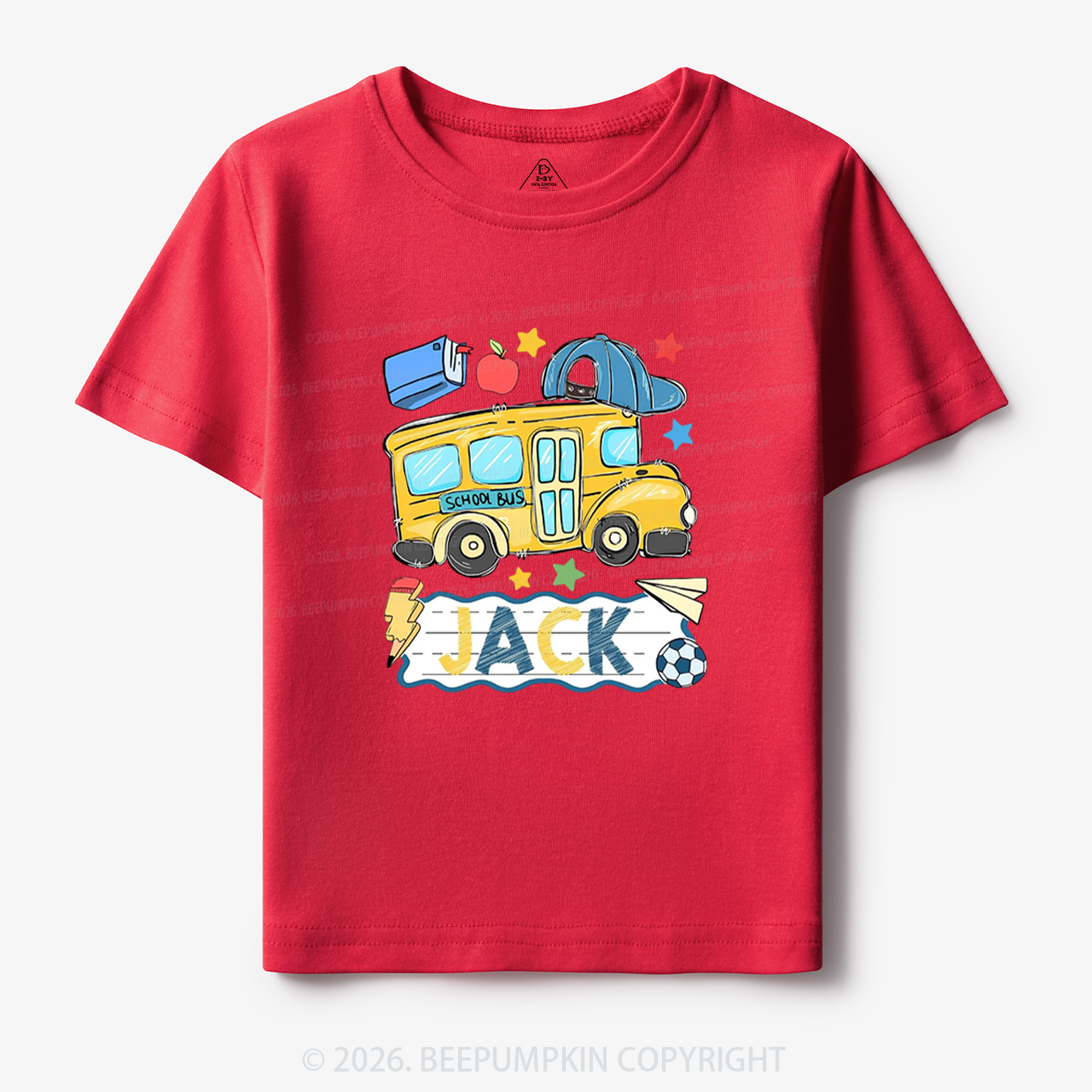Personalized Name School Bus Back To School Toddler&Kid's Tees