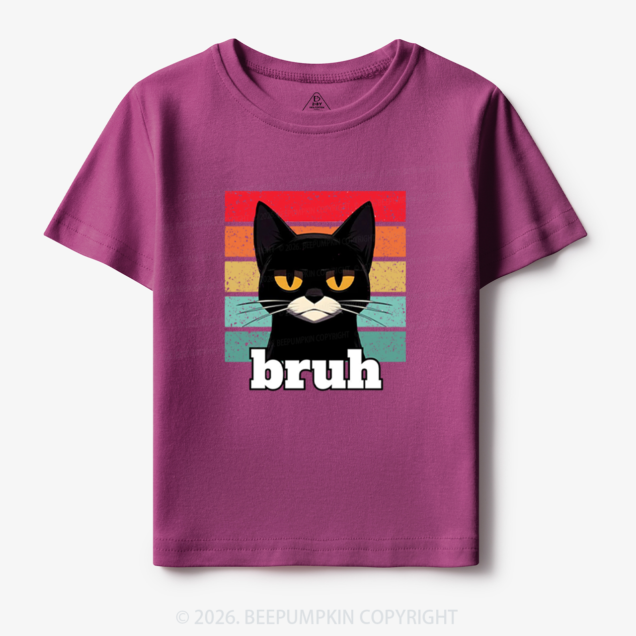 Bruh Cat Funny Back to School Toddler&Kid's Tees