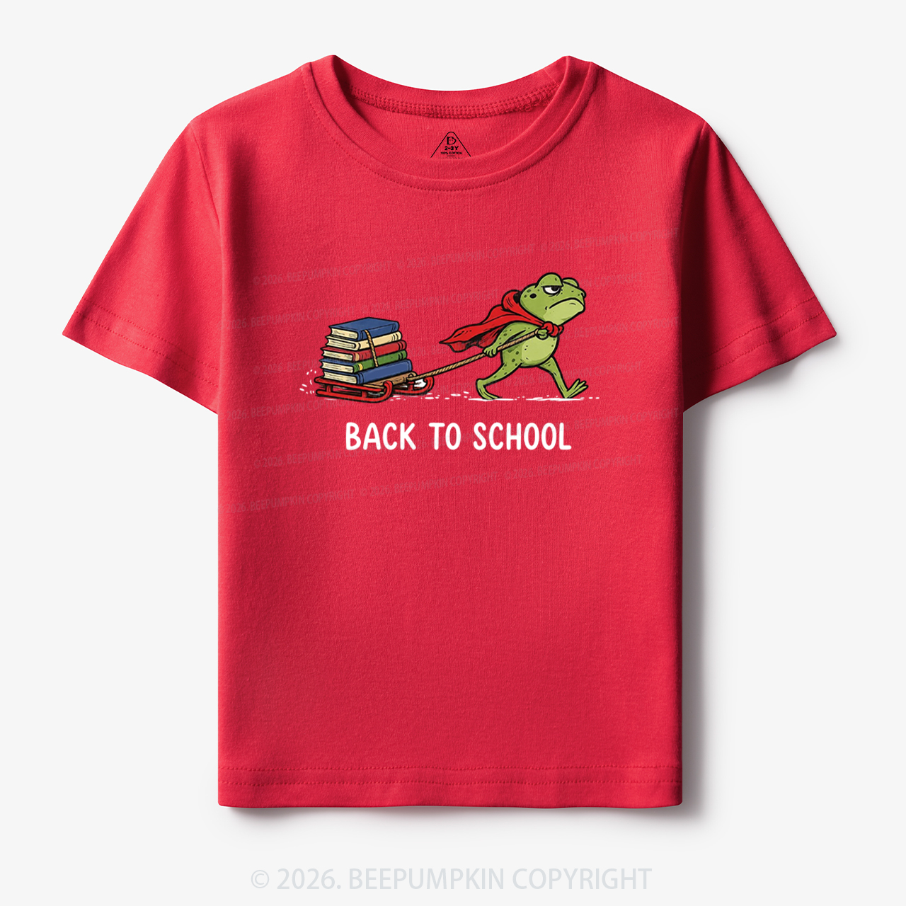 Grumpy Frog Pulling Books Funny Back To School Toddler&Kid's Tees