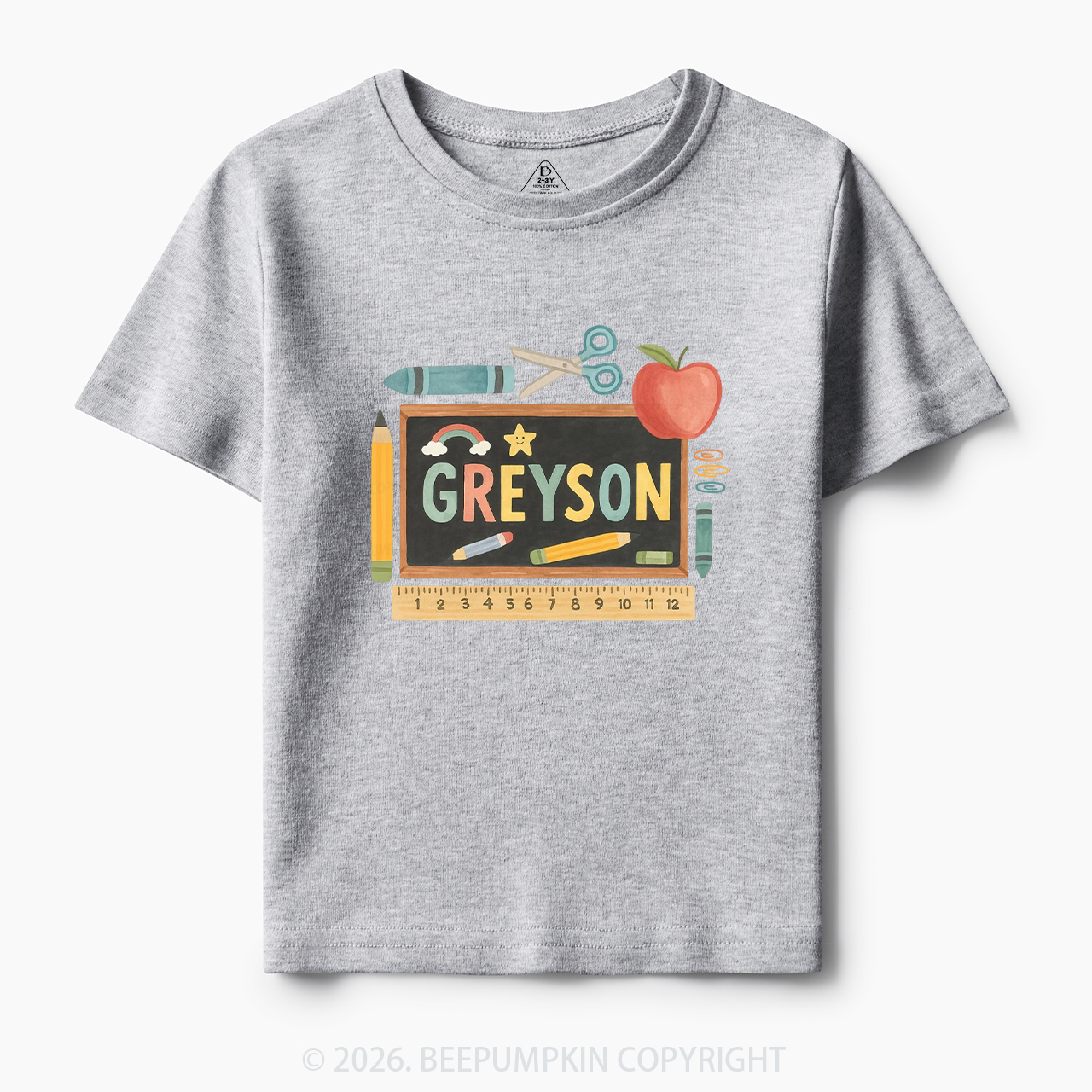 Personalized Name Blackboard Back To School Toddler&Kid's Tees