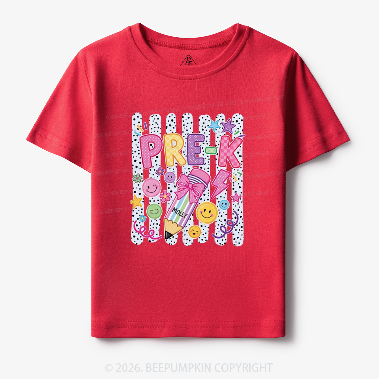 Personalized Pre-K Striped Back to School Toddler&Kid's Tees