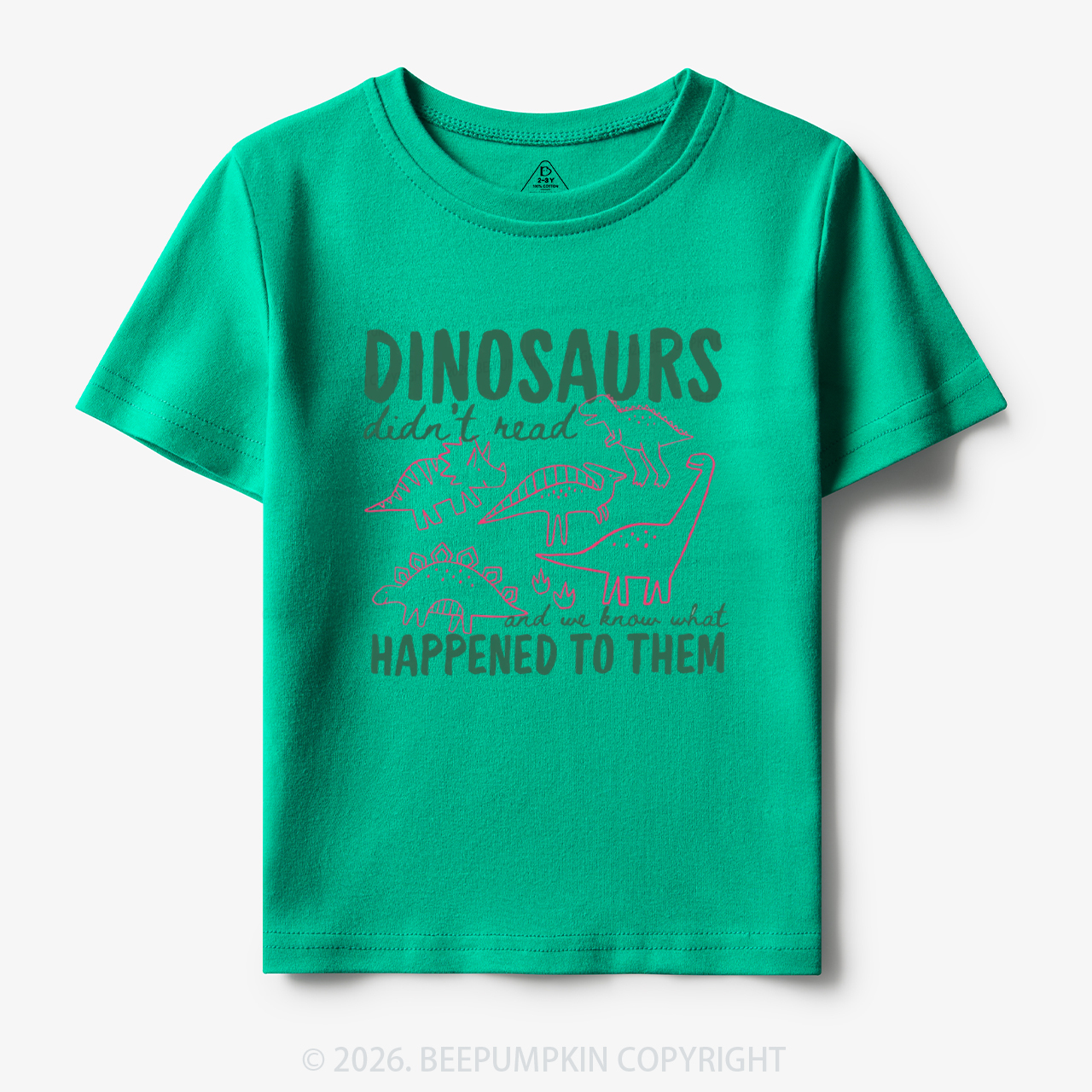 Funny Dinosaurs Didn't Read Toddler&Kid's Tees
