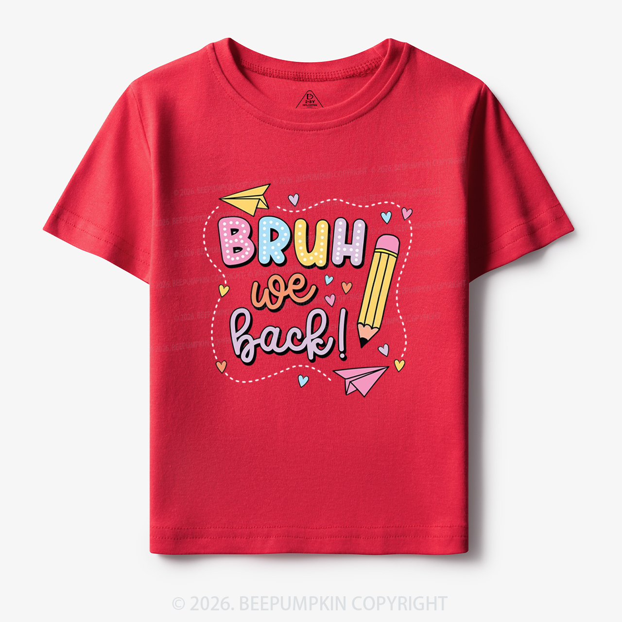 Bruh We Back Pastel Back to School Toddler&Kid's Tees