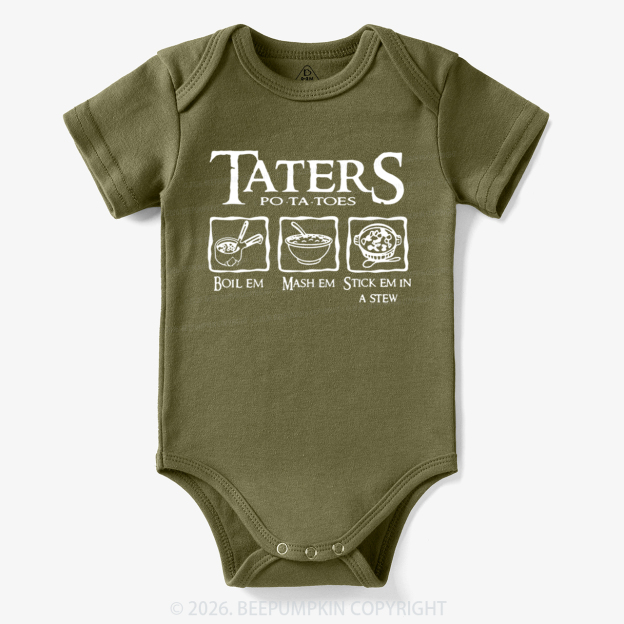 Taters Potatoes Funny Bodysuit