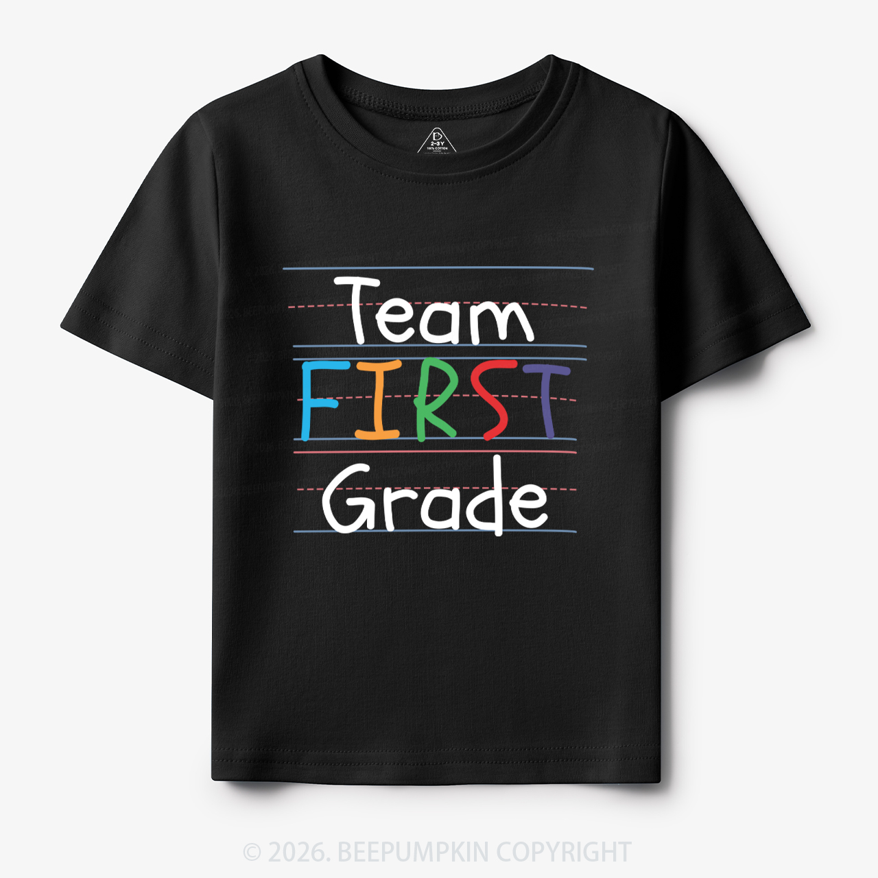 Team First Grade Back To School Kids T-shirts