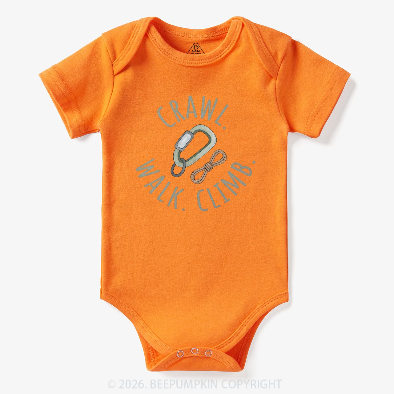 Crawl Walk Climb Cute Rock Climbing Bodysuit