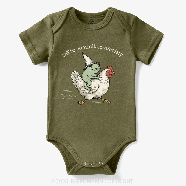 Frog Riding Chicken Off to Commit Tomfoolery Bodysuit