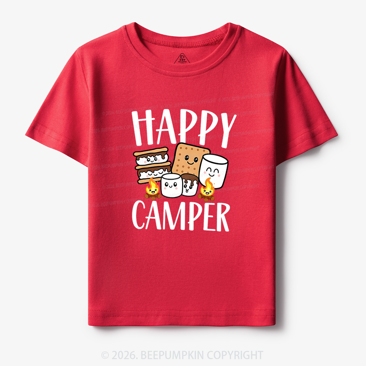 Happy Camper Cute Marshmallow Toddler&Kid's Tees