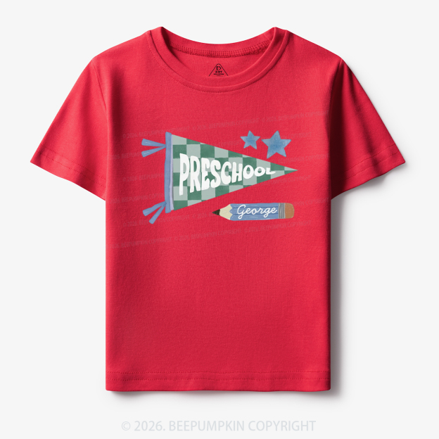 Personalized Pennant Back to School Toddler&Kid's Tees