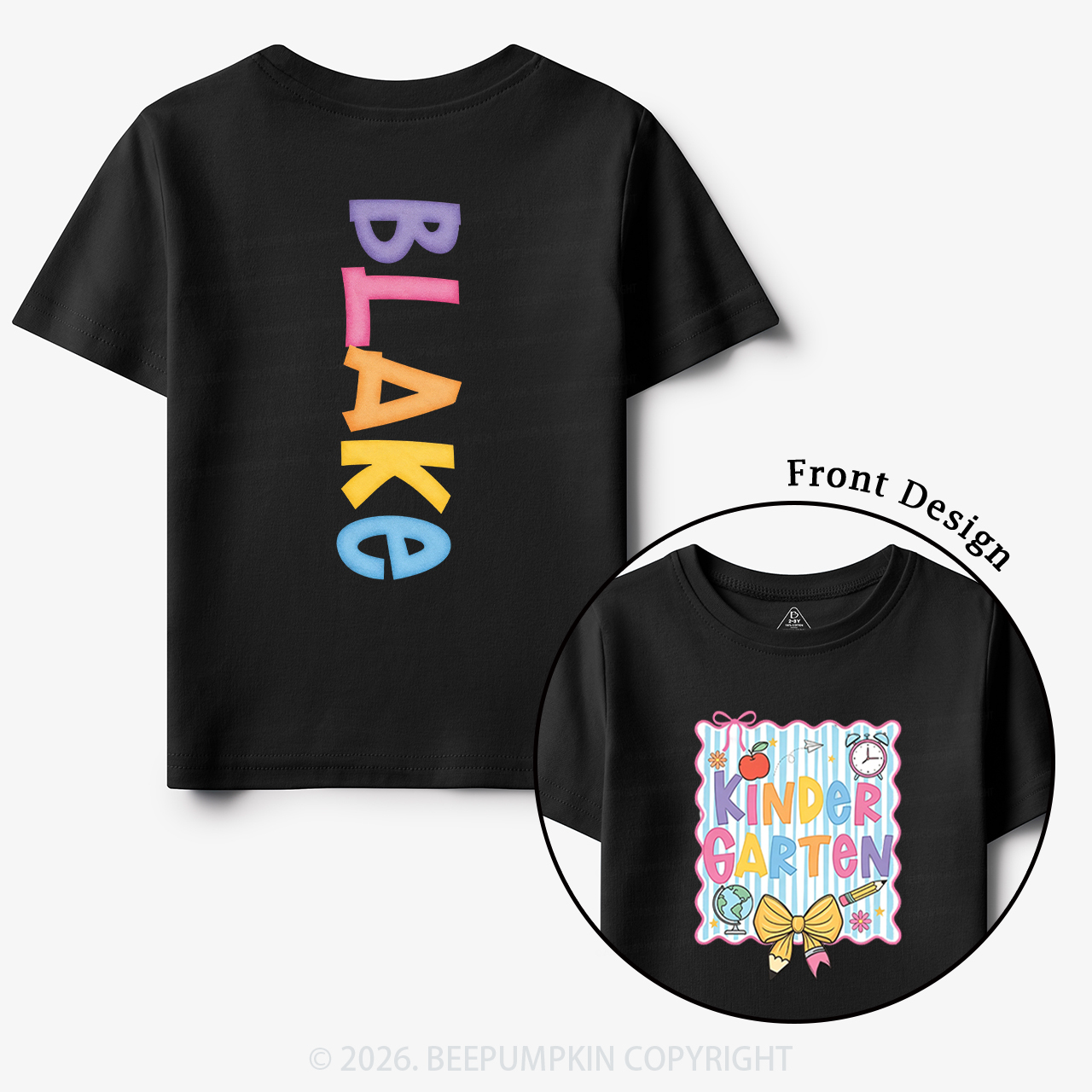 Personalized Cute Preschool to Fifth Grade Toddler&Kid's Tees