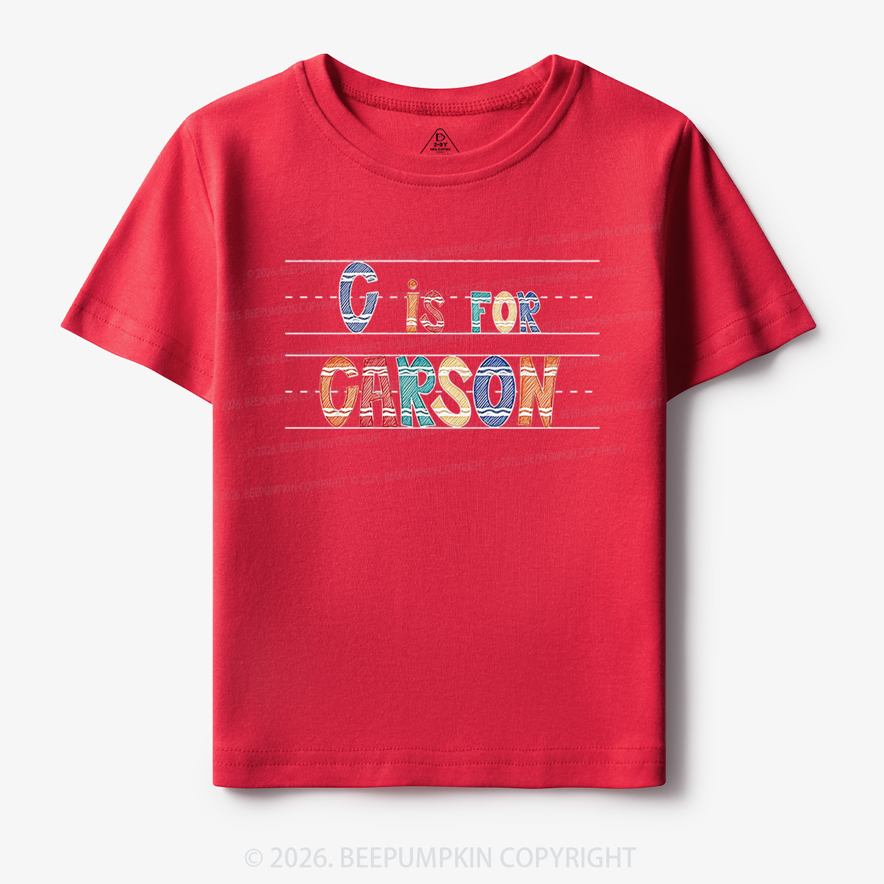 Personalized Crayon Letter Is For Name Toddler&Kid's Tees