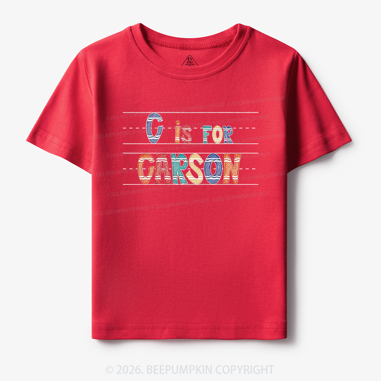 Personalized Crayon Letter Is For Name Toddler&Kid's Tees