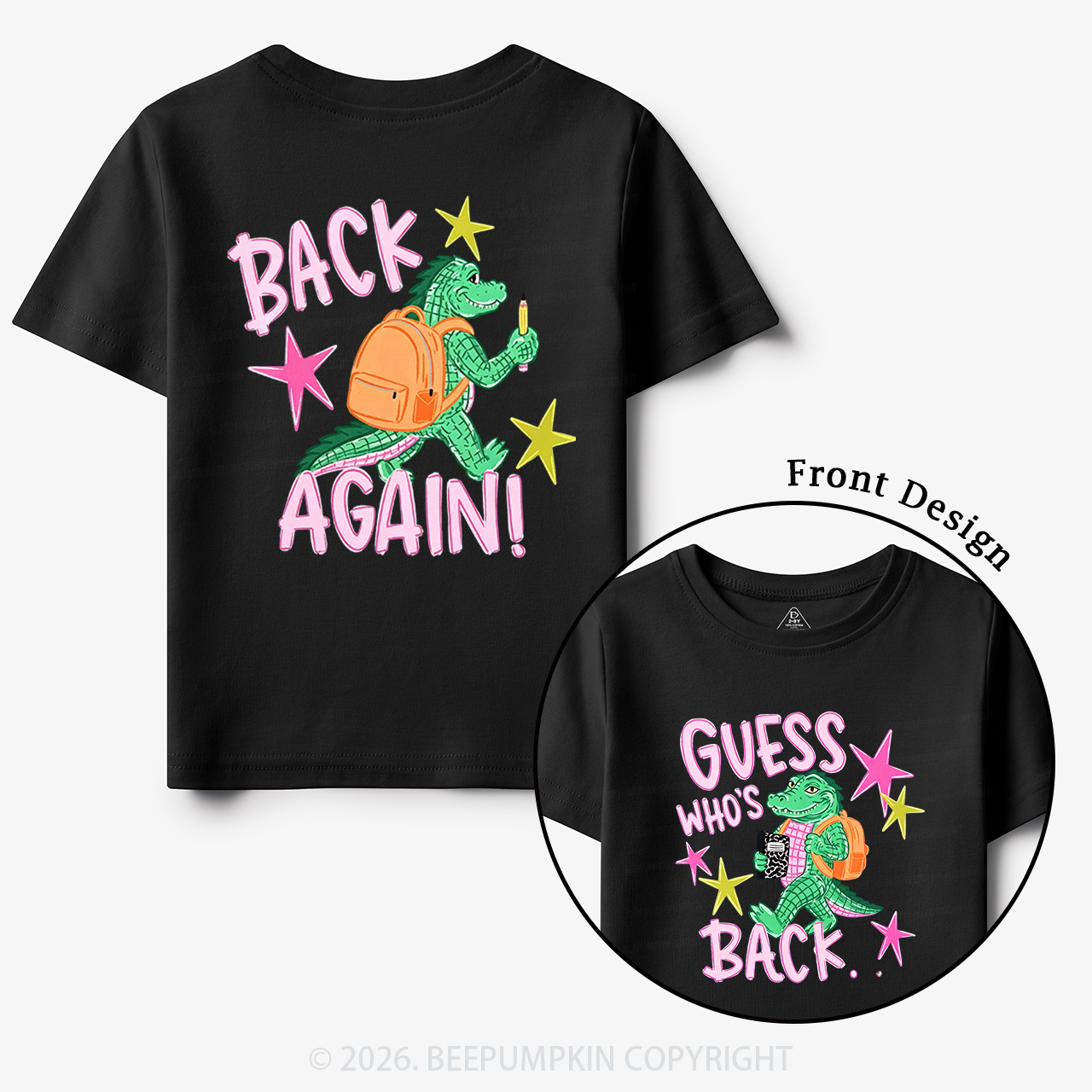 Guess Who's Back Funny Gator Back To School Toddler&Kid's Tees