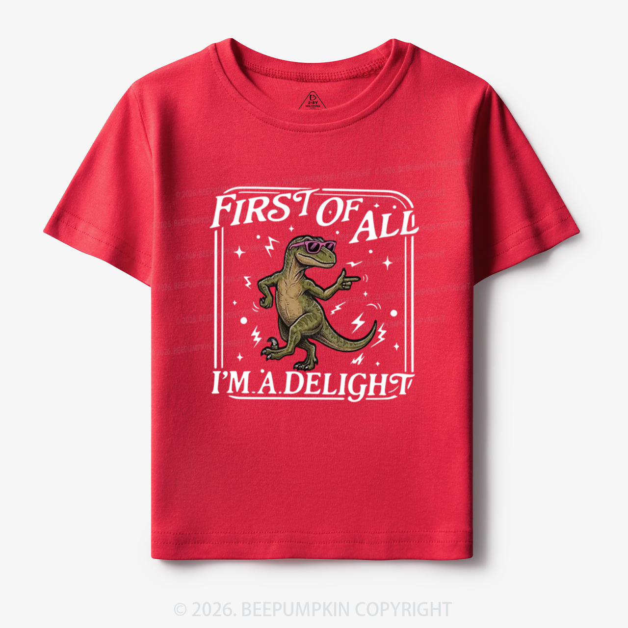 First of All I'm a Delight Funny Dinosaur Toddler&Kid's Tees