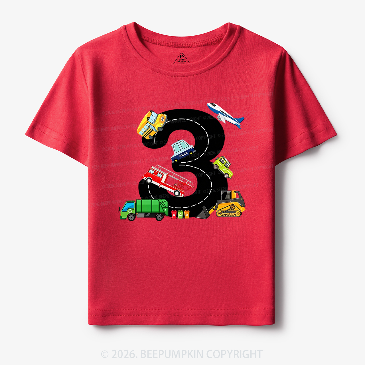 Personalized Transportation Helper Vehicles Birthday Toddler&Kid's Tees