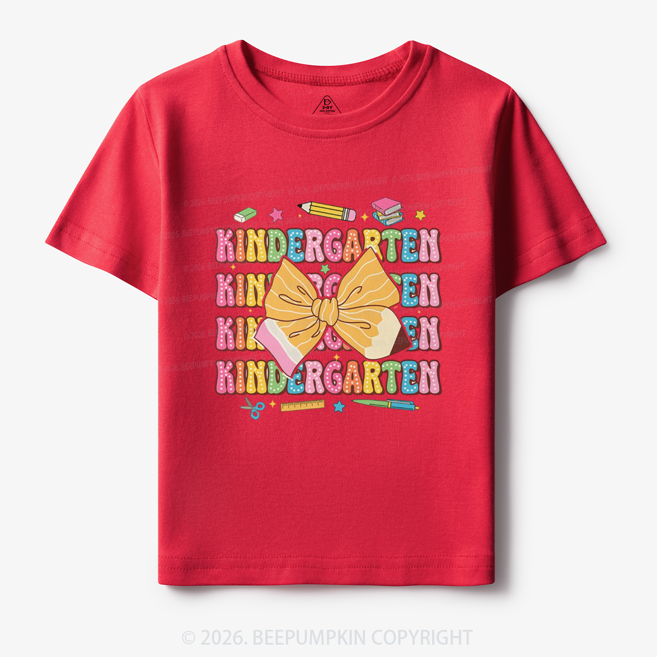 Kindergarten Pencil Coquette Bow Back To School Toddler&Kid's Tees