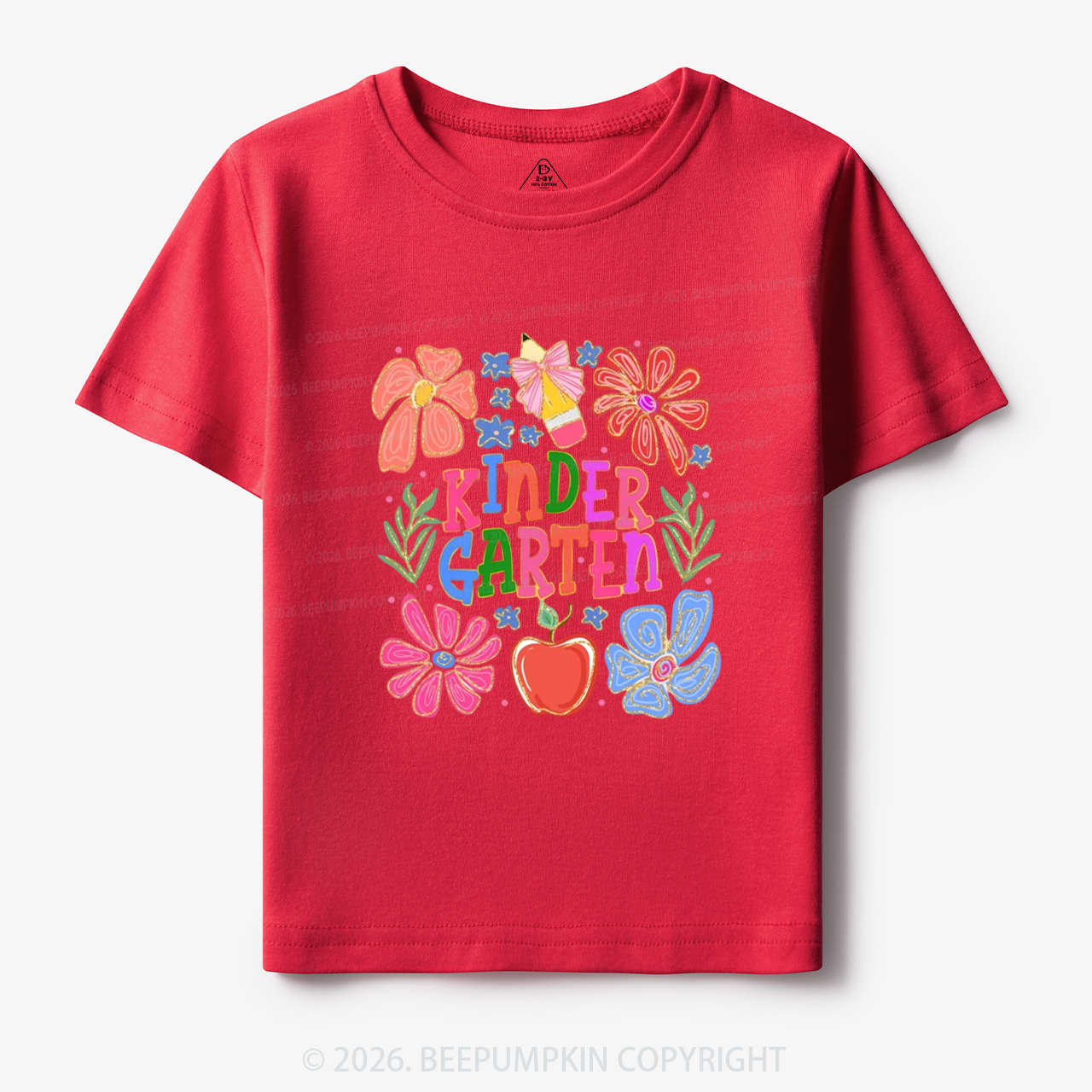 Personalized Kindergarten Colorful Floral Toddler&Kid's Tees