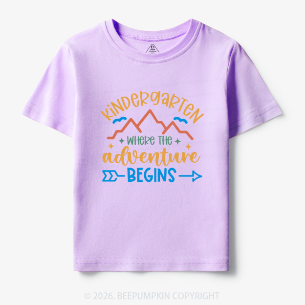 Personalized Kindergarten Where the Adventure Begins Toddler&Kid's Tees
