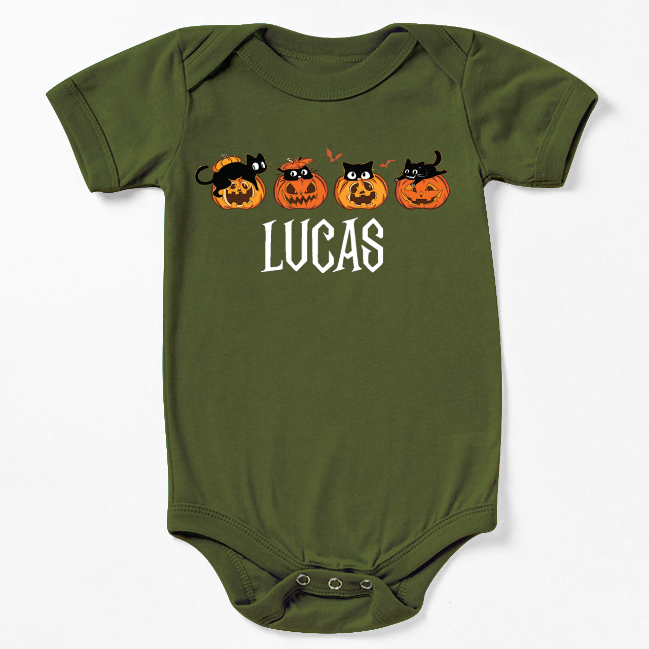 Personalized Halloween Pumpkin Bodysuit For Baby