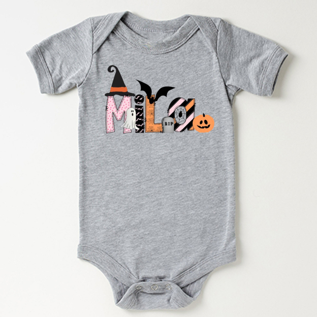 Personalized Name Halloween Bodysuit For Baby