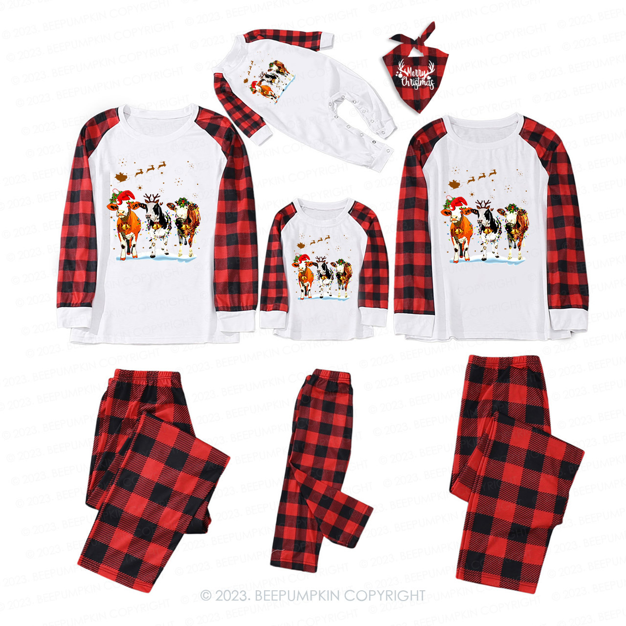 Cute Crew Christmas Family Matching Pajamas Beepumpkin